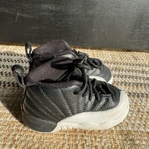 Nike Air Jordan 12 XII Retro Playoffs Black White 850000-006‎ baby Shoes 7C